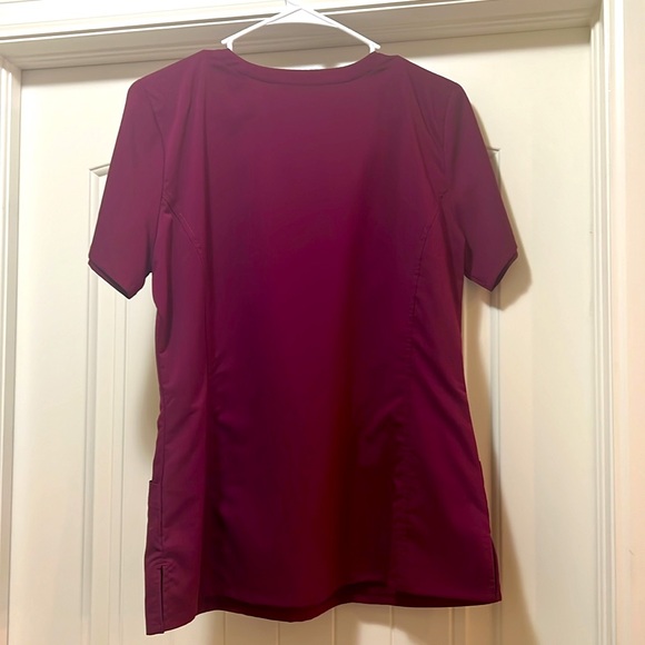 Healing Hands Purple Label Jasmin Scrub Top WINE - Picture 2 of 4